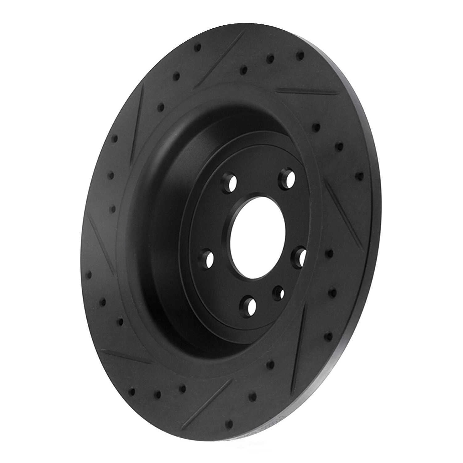 Dynamic Friction Company 633-54072R DFC Brake Rotor - Drilled And Slotted - Black