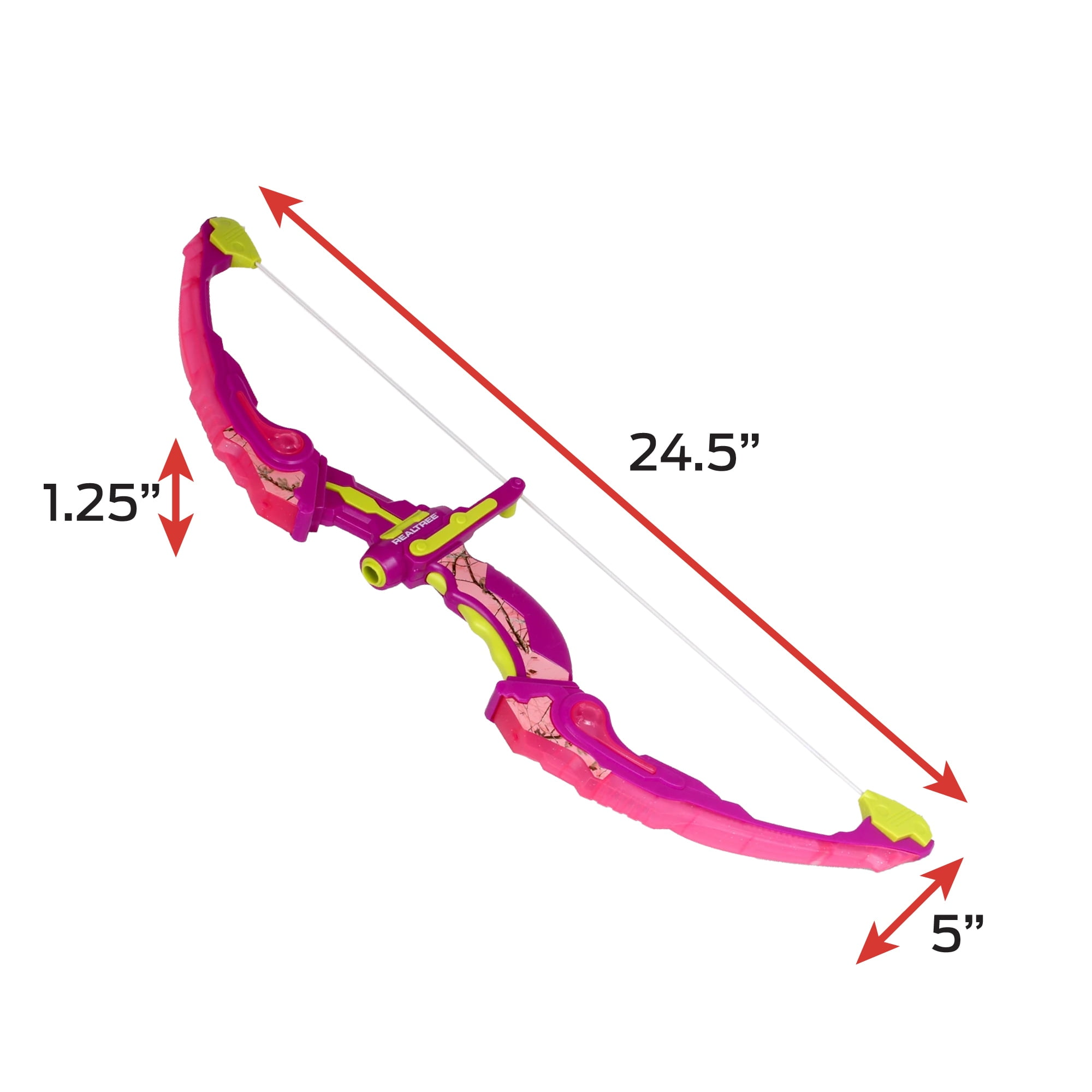 RealTree Girl: Light-Up Archery Set - Pink - NKOK, Bow Lights Up & Flashes Patterns, W/ 3 Suction Tip Arrows, Ages 6+