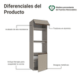 thumbnail image 3 of Mueble De Cocina Para Horno Madesa Nice 60cm 2 Puertas CC, 3 of 5