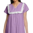 thumbnail image 3 of Moomaya Printed Short Sleeve Nightdress For Ladies Button Placket Nightwear, 3 of 5