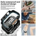 thumbnail image 5 of Dteck 2 Packs Waterproof Case for Apple Watch Series 6/5/4/SE 40mm, iWatch Protective PC Face Cover Built-in Tempered Glass Film, Starlight, 5 of 8