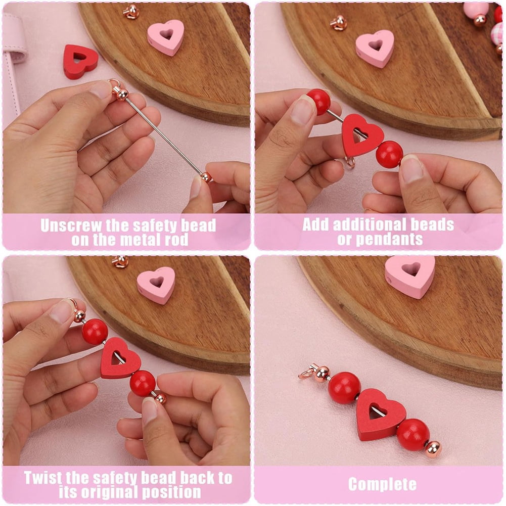 50pcs Blank Beadable Keychain Bars,DIY Bead Keychain Bar Charms Key Chain Making Accessories for Craft Project Pendant