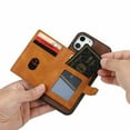 thumbnail image 4 of Étui Magnétique en Cuir avec Porte-Cartes pour Samsung Galaxy S21 (Rouge), 4 of 5
