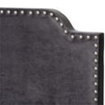 thumbnail image 6 of Baxton Studio Darcy Luxe and Glamour Dark Grey Velvet Upholstered Full Size Bed, 6 of 8