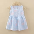 thumbnail image 2 of Économies d'Été Liquidation 2025 Bovxnpu Robes d'Été pour Filles, Robes Décontractées pour Filles, Robe d'Été Imprimée Sans Manches à Col Rond pour Bébés Filles, 2 of 3