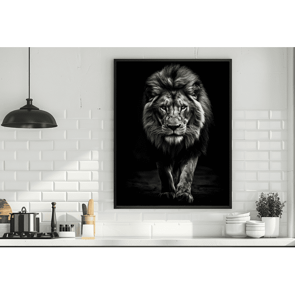 Alpha Printing Wall Art Poster 11x17 – Mountain Lake View with Black Picture Frame – Ready to Hang Scenic Nature Wall Décor