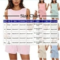 thumbnail image 3 of qolati Women's Summer 2 Piece Outfits Striped Color Block Sleeveless Tank Top Matching Shorts Sets Loose Fit Cuasual Sweatsuits Vacation Beach 2025, 3 of 7