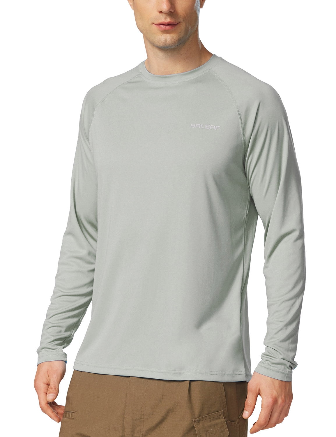 Baleaf Men's Long Sleeve Shirts Lightweight UPF 50+ Sun Protection SPF T- Shirts Fishing Hiking Running Gray Size L - Walmart.com