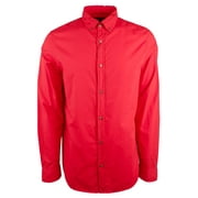 Men's Slim Fit Garment Dyed Long Sleeve Shirt-F-XL