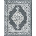thumbnail image 3 of Madison Traditional 9' x 12' Dark Gray and Cream Polypropylene Indoor Area Rug, 3 of 9