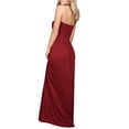 thumbnail image 2 of Summer Strapless Off the Shoulder Solid Color Women Long Party Maxi Dress with Pocket, 2 of 2