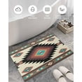 thumbnail image 5 of Shag Bath Rugs Boho Aztec Vintage Tribal Totem Plush Soft Fluffy Doormat Floor Carpet,Non-Slip Living Room Bedroom Kitchen Entryway Door Mats Ethnic Geometric Pattern, 5 of 6
