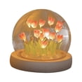 thumbnail image 1 of 10 tulipanes rosados (entregados sin baterías) Internet celebridad tulipán hecho a mano luz de la noche DIY material paquete como regalo de cumpleaños para la decoración, lámpara de ambiente, 1 of 8