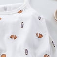thumbnail image 4 of OYXSER Summer Toddler Girl Clothes 1T 2T 3T 4T 5T T-Shirt Tee Tops + Shorts Ribbed Knit Cute Outfits Set 2pcs Shorts Outfits Set, White 6-7Y, 4 of 7