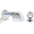 thumbnail image 6 of Senlesen Waterfall Brass Chrome 8 in Widespread Two-Handle Faucet, 6 of 13
