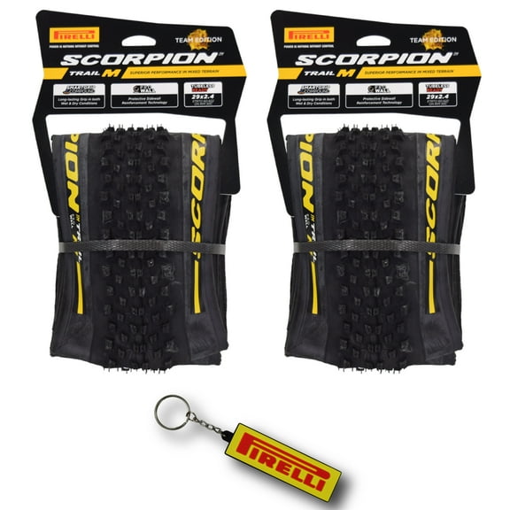 Pirelli Scorpion Trail M Yellow Label Bicycle Tires (29x2.4) Versatile Performance Bicycle Tires (2 Pack)