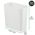thumbnail image 4 of mDesign Plastic 1.8 Gallon Bathroom Trashcan Wastebasket Garbage Bin - White, 4 of 4