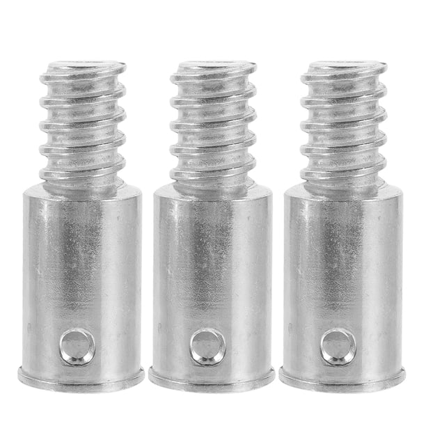 Puntas roscadas de Metal para varillas de escoba, piezas de conector de poste de escoba, mangos de cepillo, Conector de rosca de poste de escoba de Metal de repuesto, 3 uds.