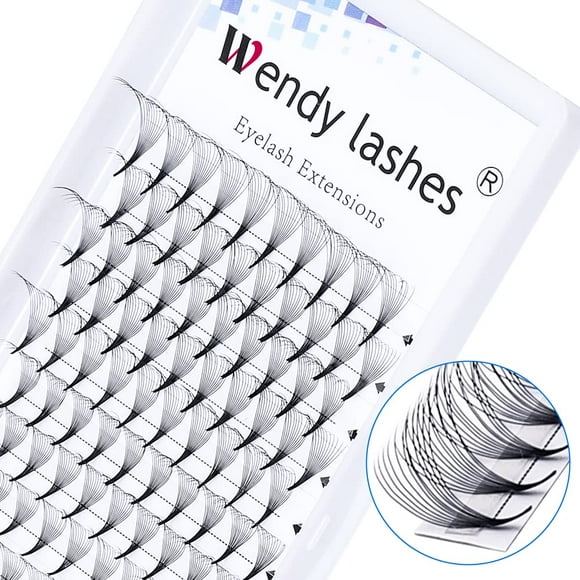 Volume Lash Extensions 10D 12D Premade Fans Eyelash Extensions 0.07Mm Thickness 14-20Mm Mixed C/D Curl Short Stem Premade Volume Eyelash Extensions Pointed Base Fans