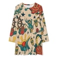 thumbnail image 2 of Punk Motif Tatouage Design et Illustration Robes à Manches Longues Robe d'Été Femme, 2 of 4
