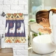 thumbnail image 7 of SKYSONIC Ethnic Llama Patterned Hand Towels 2 PCS, Cotton Bath Towel for Drying Face Hands Body ,Absorbent Lightweight Towels for Bathroom Ktichen Travel Gym, 16"x28", 7 of 7