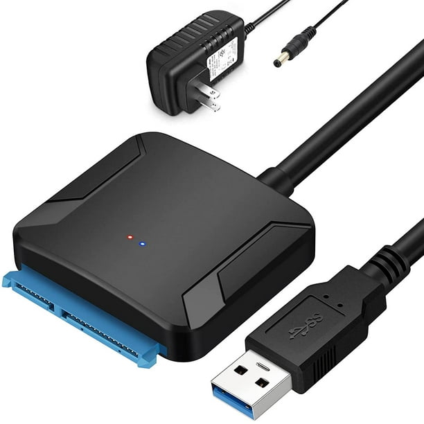 Admin En effektiv fusion SATA to USB 3.0 Adapter, External Hard Drive Converter Cable for 2.5" 3.5"  HDD, SSD with Power Supply - Walmart.com