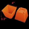 thumbnail image 2 of Maceta Cubeta Cubo Hueco De Plástico En Forma Cuadradas Con Soporte Para La Oficina Hogar Hoteles 4 X 4 Pulgada 10 Piezas naranja Unique Bargains, 2 of 4