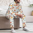 thumbnail image 7 of Sikiie Floral Strawberr Mens Pajama Set, Soft Warm Long Sleeve Sleepwear, Cozy Button-Down Pjs for Men-Large, 7 of 7