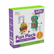 myFirst 3dPen Make Filaments Fun Pack-Robot World, Kid-Safe Low-Temp PCL Material, 3 Themed Kits for Creative Play