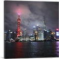 thumbnail image 1 of ARTCANVAS Shanghai China Night View Canvas Art Print - Size: 26" x 26" (1.50" Deep), 1 of 9