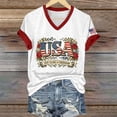 thumbnail image 7 of MEICHEN Women's 250Th Anniversary Print V Neck T Shirt 250Th Anniversary Tshirt Patriotic Tee, 7 of 7