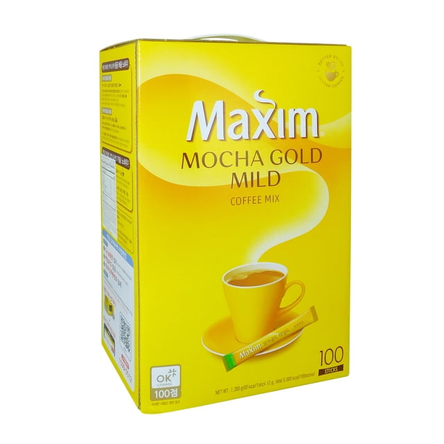 Café coreano instantáneo Maxim Mocha gold mild caja con 100 sobres Maxim Café instantaneo