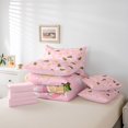 thumbnail image 6 of Manfei Merry Xmas 7-Piece King Bedding,Cute Ball King Bed in a Bag,Pink Reversible, 6 of 7