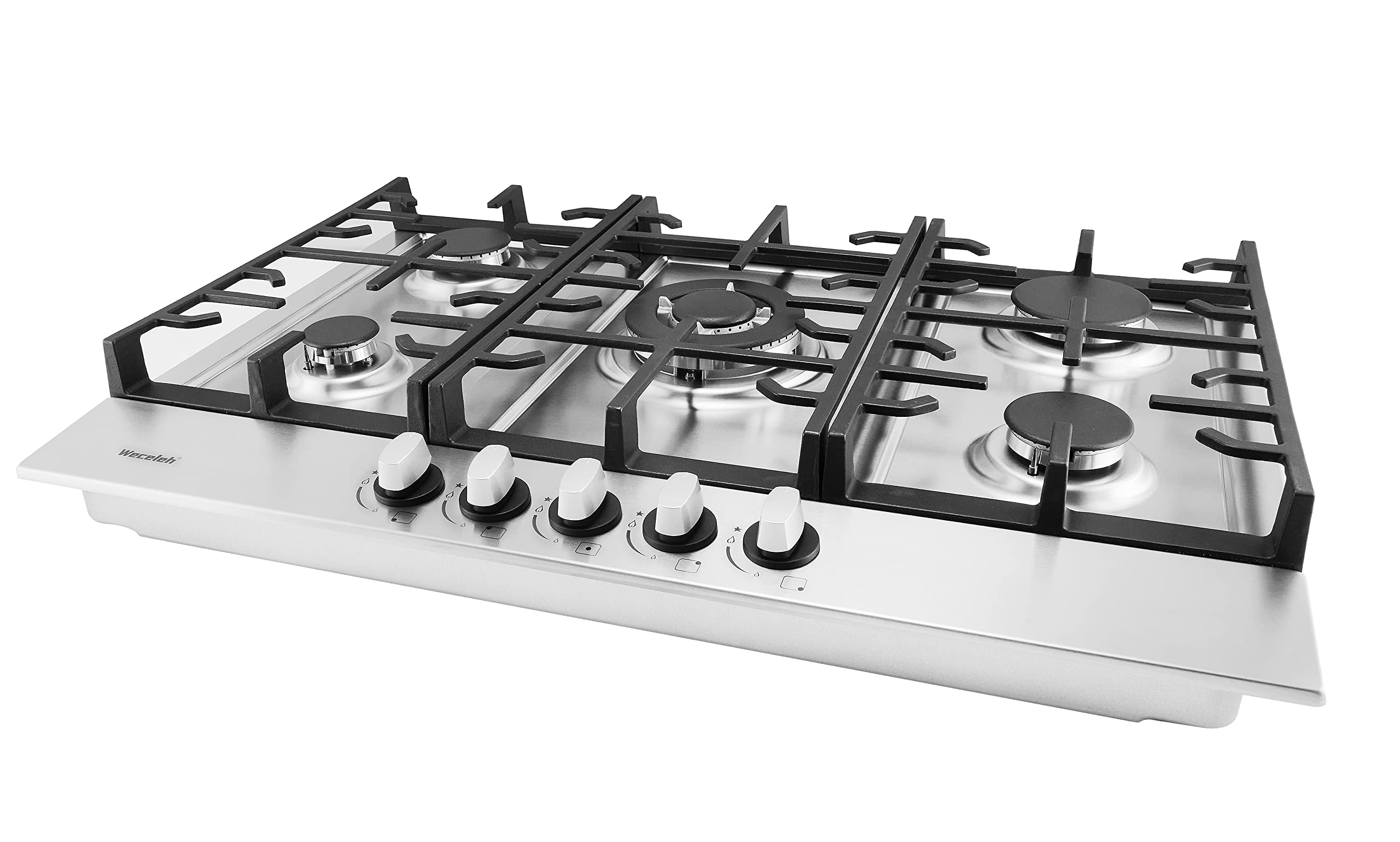 Gas Cooktop 30 inch, Dual Fuel 5 Burners Gas Cooktop, Drop In Gas Stove, 120V