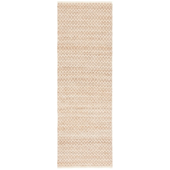 SAFAVIEH Natural Fiber Kalisha Geometric Runner Rug, Natural, 2'6" x 8'