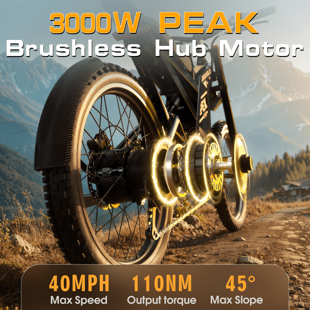 JVV EX25  Adult Electric Dirt Bike, 2000W High-Speed Motor, 48V 32Ah Removable Battery, 37 MPH Top Speed, Up to 87 Miles Range, All-Terrain E-Moto with Hydraulic Disc Brakes & Shimano 7-Speed