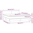 thumbnail image 5 of vidaXL Box Spring Bed with Mattress White 72"x83.9" California King Faux Leather, 5 of 6