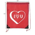 thumbnail image 2 of Valentine's Day Bags, Drawstring Cinch Backpacks, Valentines Day Gift Bags, 2 of 2