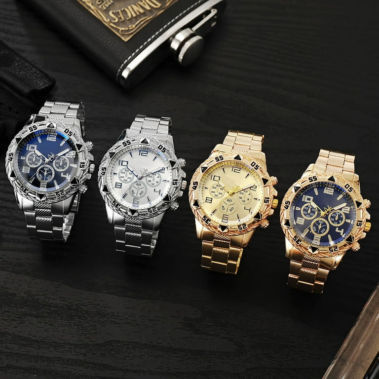 Wharick Men Business Watch Luxury Alloy Strap 3 Hand