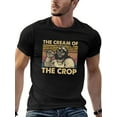 thumbnail image 1 of Le T-shirt Imprimé Texte Crème du Court T-shirt en Coton T-shirt d'Été pour Hommes Col Rond Manches Courtes Ample Imprimé Décontracté Chemise de Base Hauts de Sport, 1 of 5