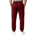thumbnail image 6 of Baggy Joggers Men Sweatpants Lounge Casual Jogging Pants Cuffed High Waist Drawstring 2 Deep Pockets Workout Fashion Streetwear Soft Athletic Loose Joggers Pants Wine S, 6 of 9