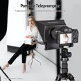 thumbnail image 3 of FEELWORLD FEELWORLD TP2A Universal Teleprompter for DSLR & Smartphone, Compact Live Streaming Tool with Magnetic Phone Clip, 8 Adapter Rings, and Remote Control (Battery Not Included), 3 of 6