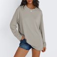 thumbnail image 7 of ZyeKqe Womens Long Sleeve Shirts Oversized Crewneck Basic Tee Casual Workout Fall Tops Fashion Clothes 2024, 7 of 7