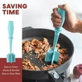 thumbnail image 4 of 2 Pcs Nylon Meat Masher Non Stick Tool - Premium Heat Resistant, Ground Beef & Hamburger Smasher Safe-Aqua, 4 of 7