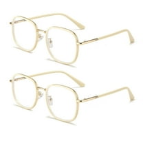 2 Pack Oversized White Reading Glasses 3.50 for Women, Ladies Fashionable Square Readers Blue Light Blocking Presbyopic Glasses  3.50 Strength