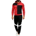 thumbnail image 2 of Lyrehush Casual Outfits for Men Color Block Pullover Hooded Sweatshirt with Jogger Pants Tracksuits, 2 of 5