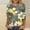 Yellow, variant on Qulqfy Casual Womens Blouses 3/4 Length Sleeve Slim Fit Scoop Neck Gradient Cute Work Pleat Tunic Fall Tops for Women Trendy Yellow L
