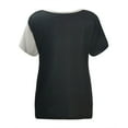 thumbnail image 4 of Women Summer Flower Printing Short Sleeves V-Neck Loose T-Shirt Blouse Tops, 4 of 7