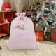 thumbnail image 5 of Bolsa de regalo navideña con cordón, hecha de tela de arpillera de Papá Noel, ideal para regalos de Navidad, suministros para fiestas y recuerdos de Navidad. Nchkun, 5 of 9