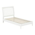 thumbnail image 2 of AFI Orleans Twin Solid Wood Low Profile Sleigh Platform Bed, White, 2 of 13